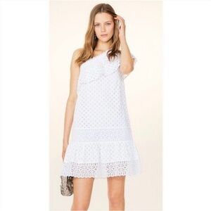 Tory Burch White One-Shoulder Dress